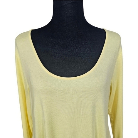 Soft Surroundings Petite Scoop Neck Blouse Sz Medium Viscose Long Sleeve Light - Picture 7 of 13